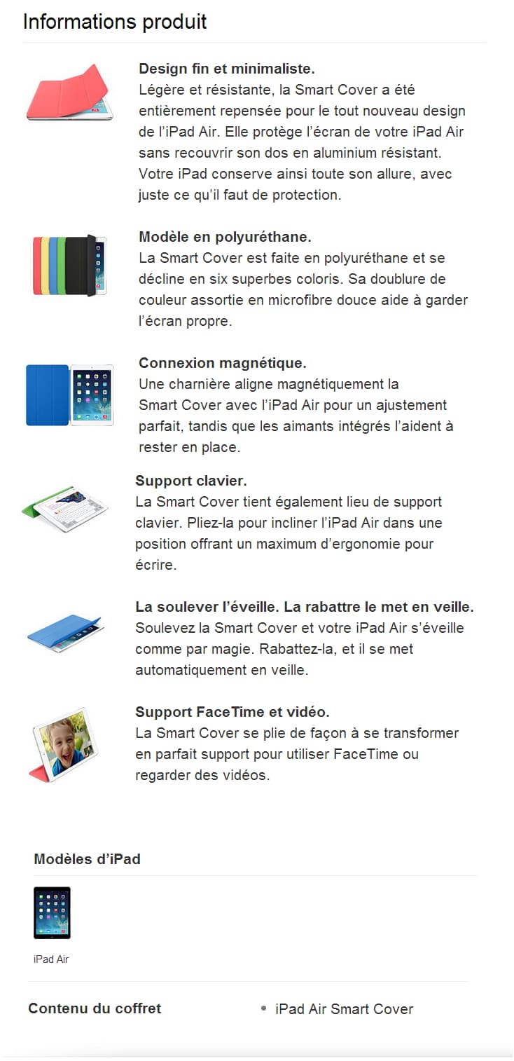 iPad Air Smart Cover - Polyuréthane