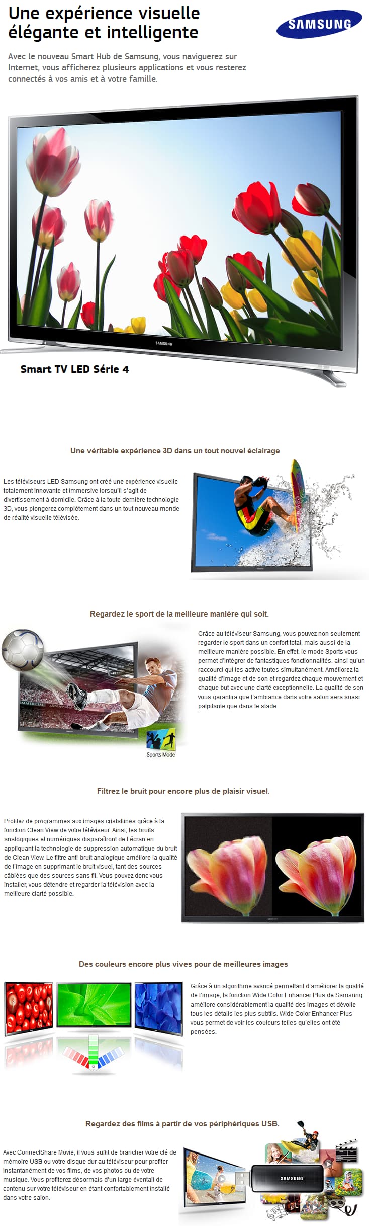 Smart TV Samsung LED Série 4 HD READY 32 pouces