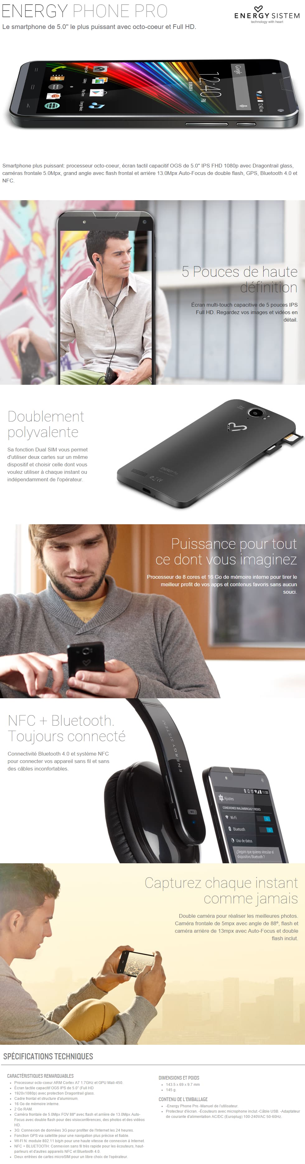 Smartphone Energy Sistem Phone PRO - Dual SIM