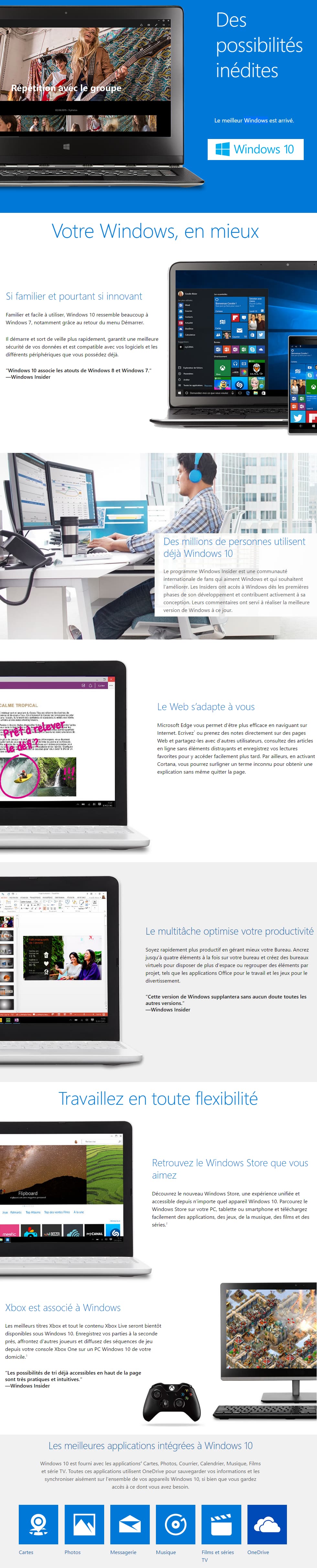 Microsoft Windows 10 Pro 32 bits Français (Licence originale + DVD)