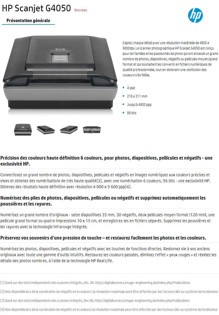 Scanner Photo HP Scanjet G4050 (L1957A)