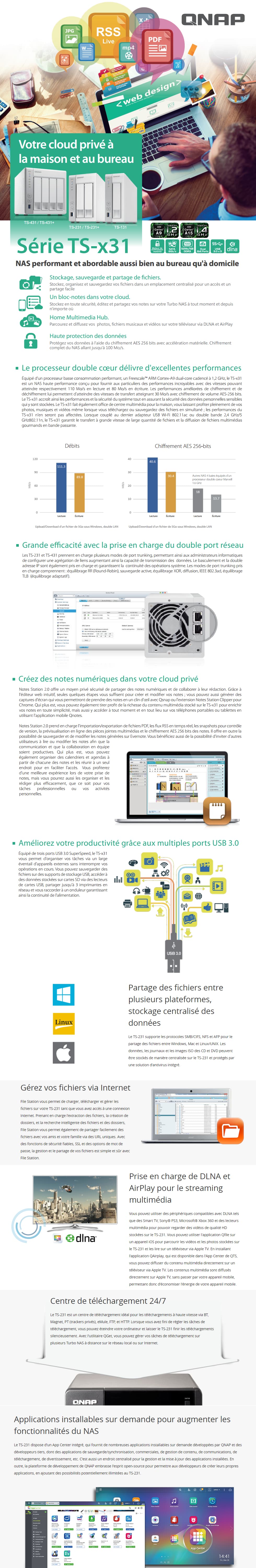 Serveur NAS 2 baies QNAP TS-231+