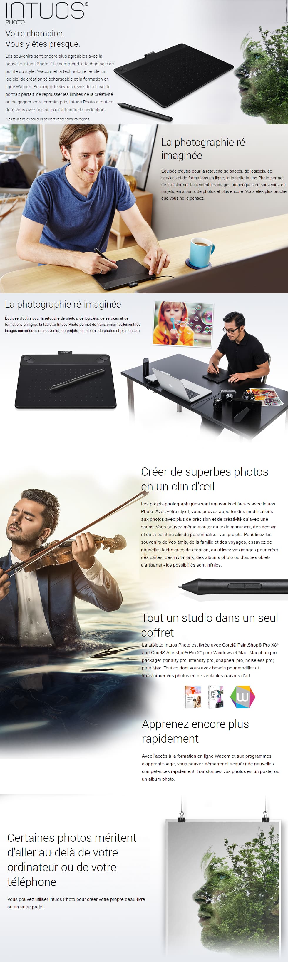 Tablette graphique Wacom Intuos Photo (CTH-490PK-S)