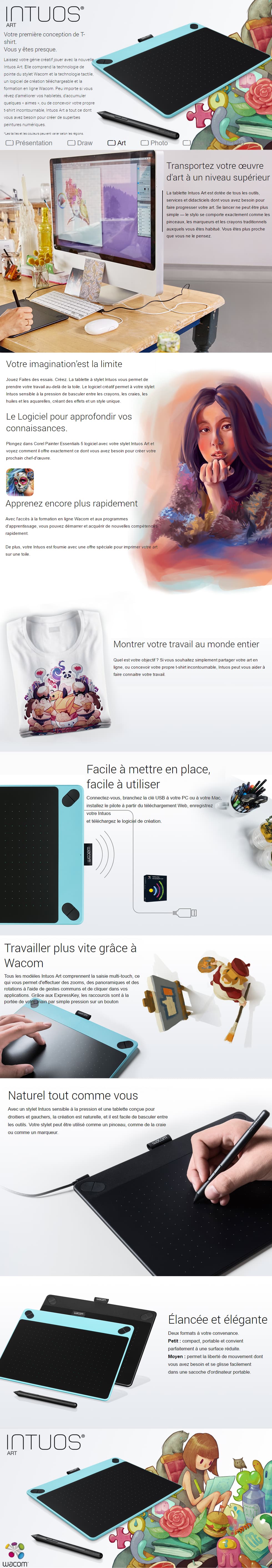 Tablette graphique Wacom Intuos Art (CTH-490AB-S)