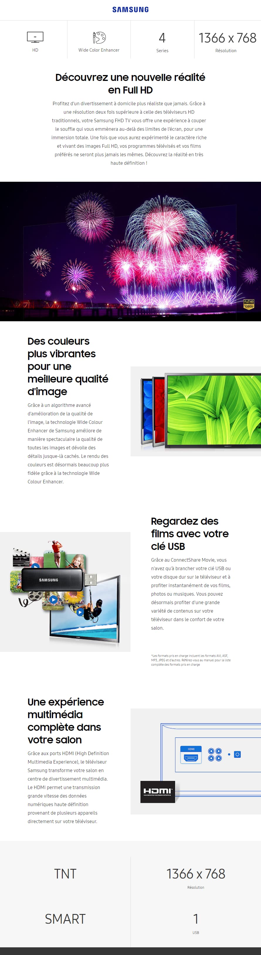 Smart TV Samsung 32" J4373 LED HD - TNT (UA32J4373DSXMV)