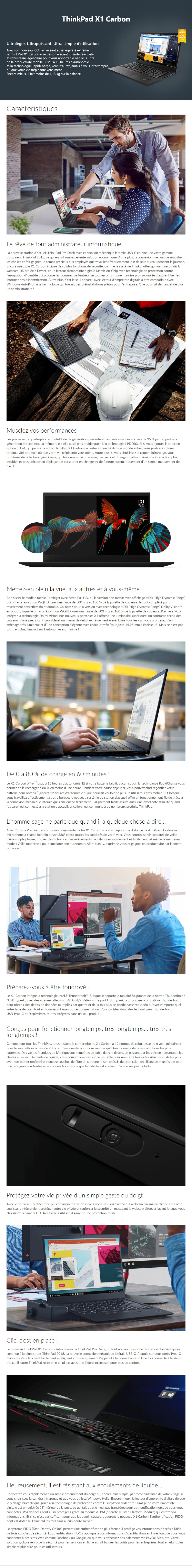 Ordinateur Portable Lenovo Thinkpad X1 Carbon (20KH0039FE)