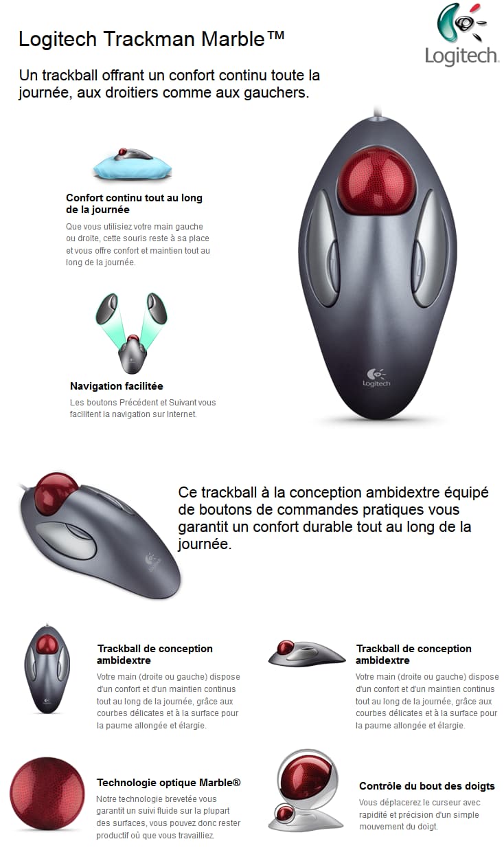 Logitech Trackman Marble Mouse