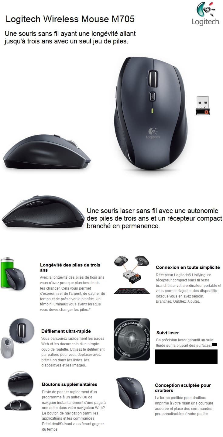 Logitech Wireless Mouse M705