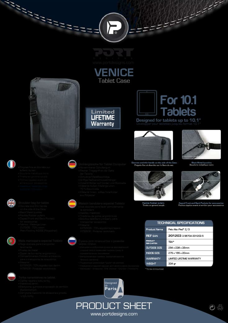 VENICE Tablet Case 10.1" - Port Designs