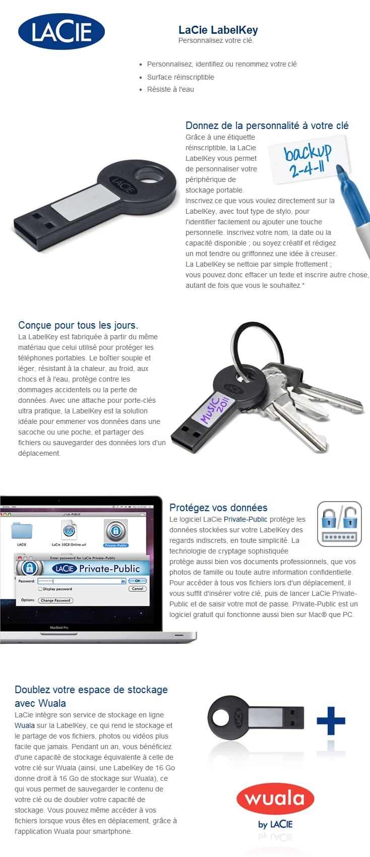 Clé USB Lacie Label Key - Personnalisez votre clé !