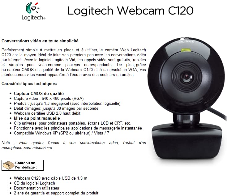 Logitech Webcam C120