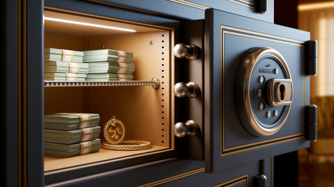 a high security steel safe slightly ajar yw a0kaoqboqf9y5zenefw ycdkpahkqce85mcv