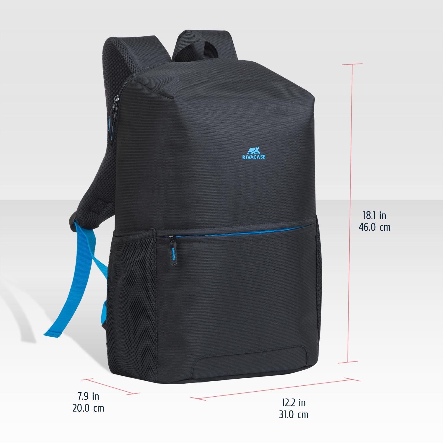 8067 black Full size Laptop backpack 15.6
