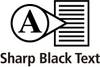 Sharp black text