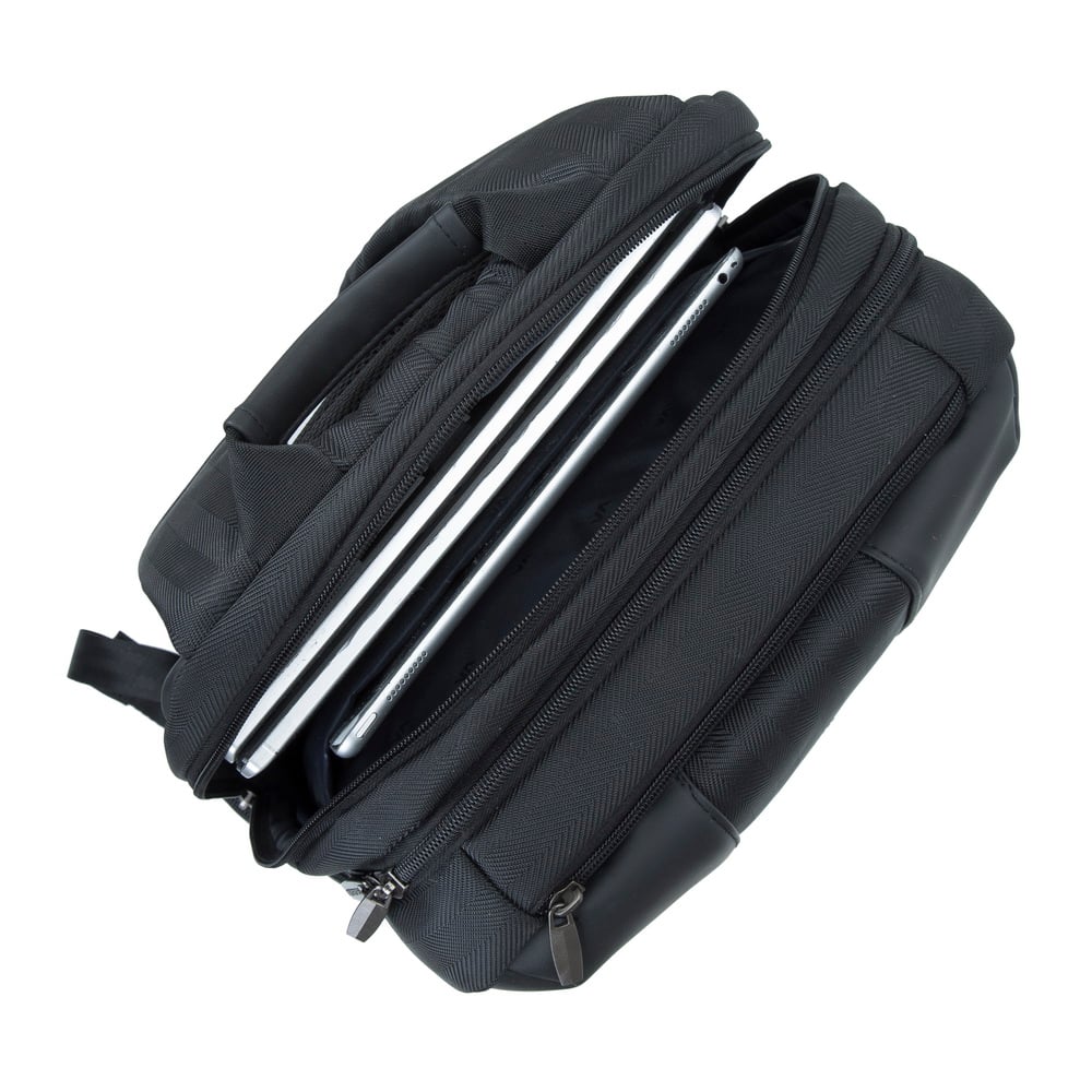 The bag provides maximum storage capacity.