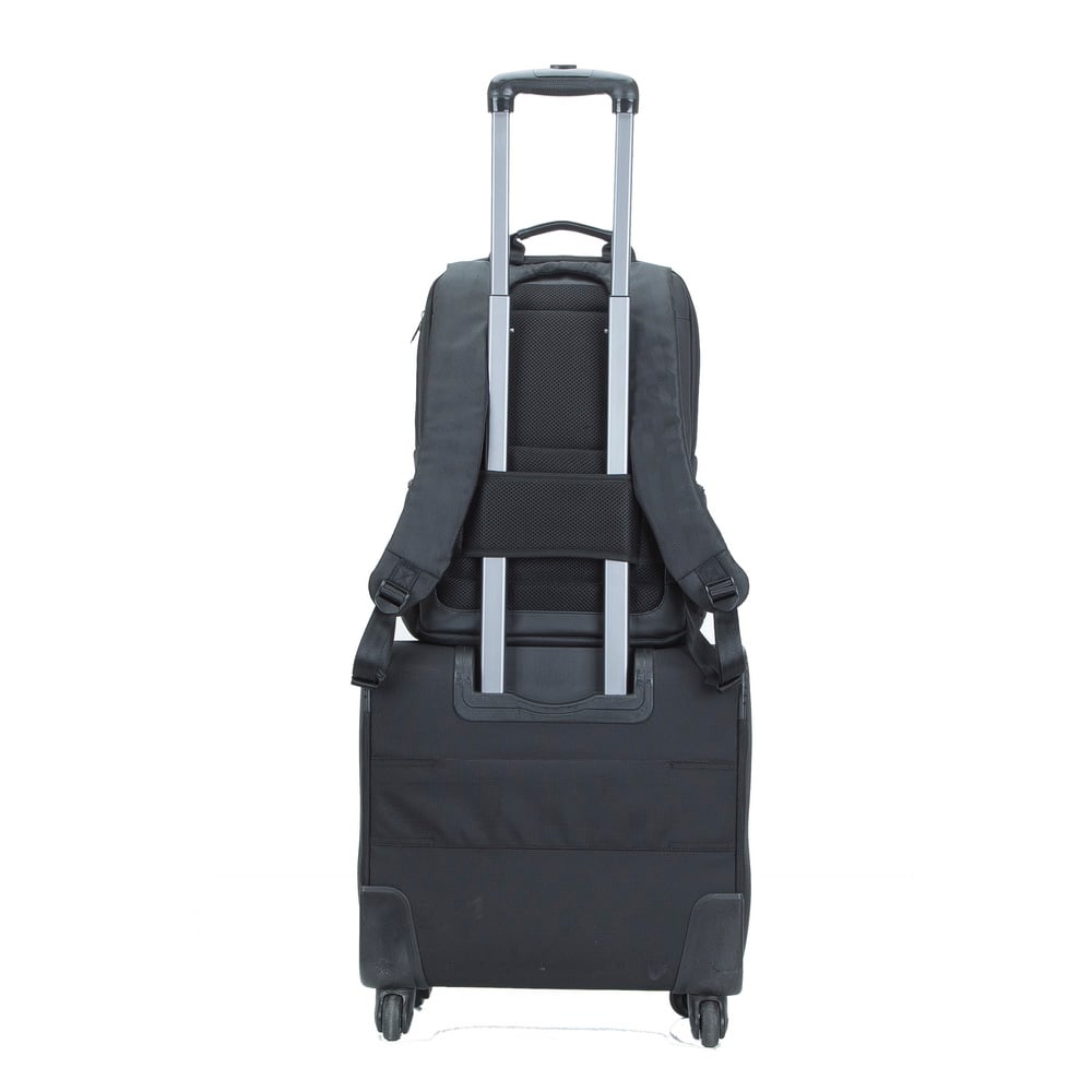 The bag provides maximum storage capacity.