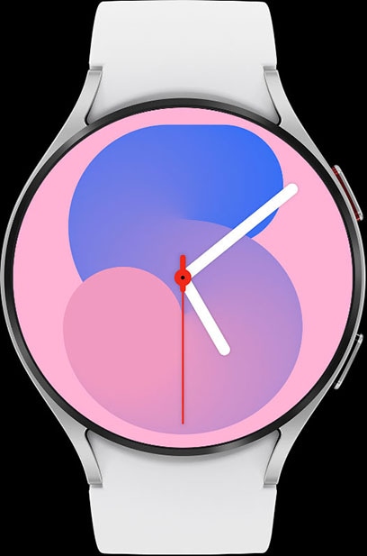 Le cadran de la montre Font 01 est affich&eacute; sur la Galaxy Watch5.