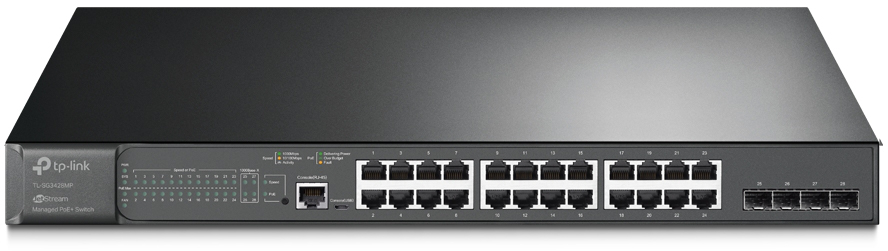 Switch TP-Link TL-SG3428MP JetStream administrable 28 ports Gigabit L2 avec 24 ports PoE+