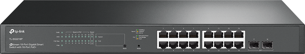 Switch Smart TP-Link TL-SG2218P JetStream 18 ports Gigabit avec 16 ports PoE+