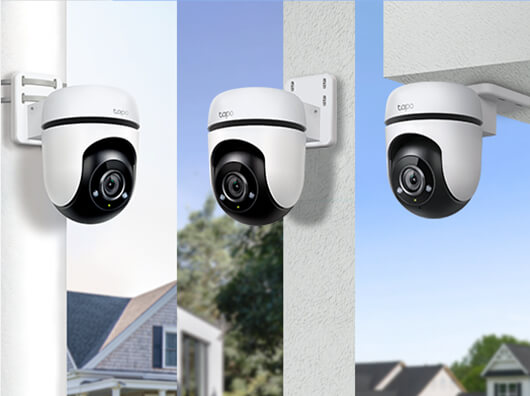 Tapo C500 sont install&eacute;s &agrave; diff&eacute;rentes positions