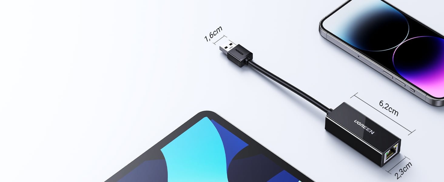 UGREEN Adaptateur USB 2.0 vers Ethernet RJ45 R&eacute;seau 100Mbps