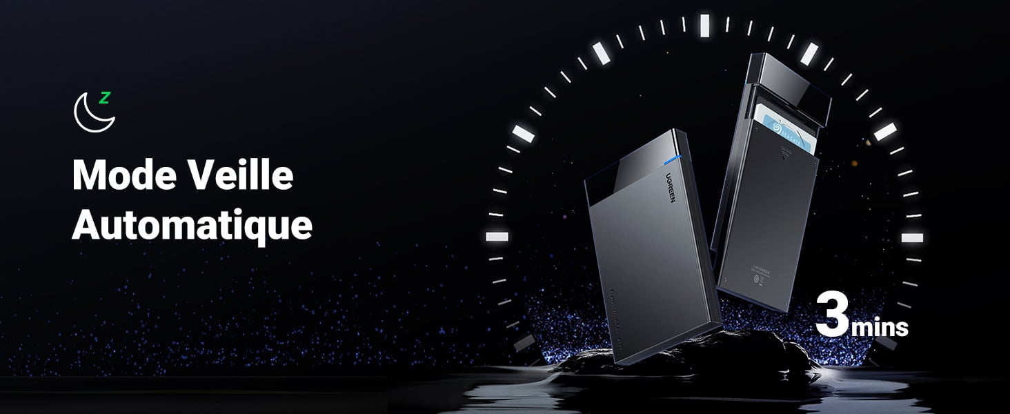 USB C Boîtier Externe 2,5 Pouces SATA