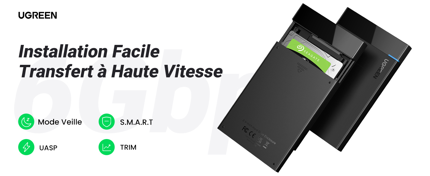 USB C Bo&icirc;tier Externe 2,5 Pouces SATA