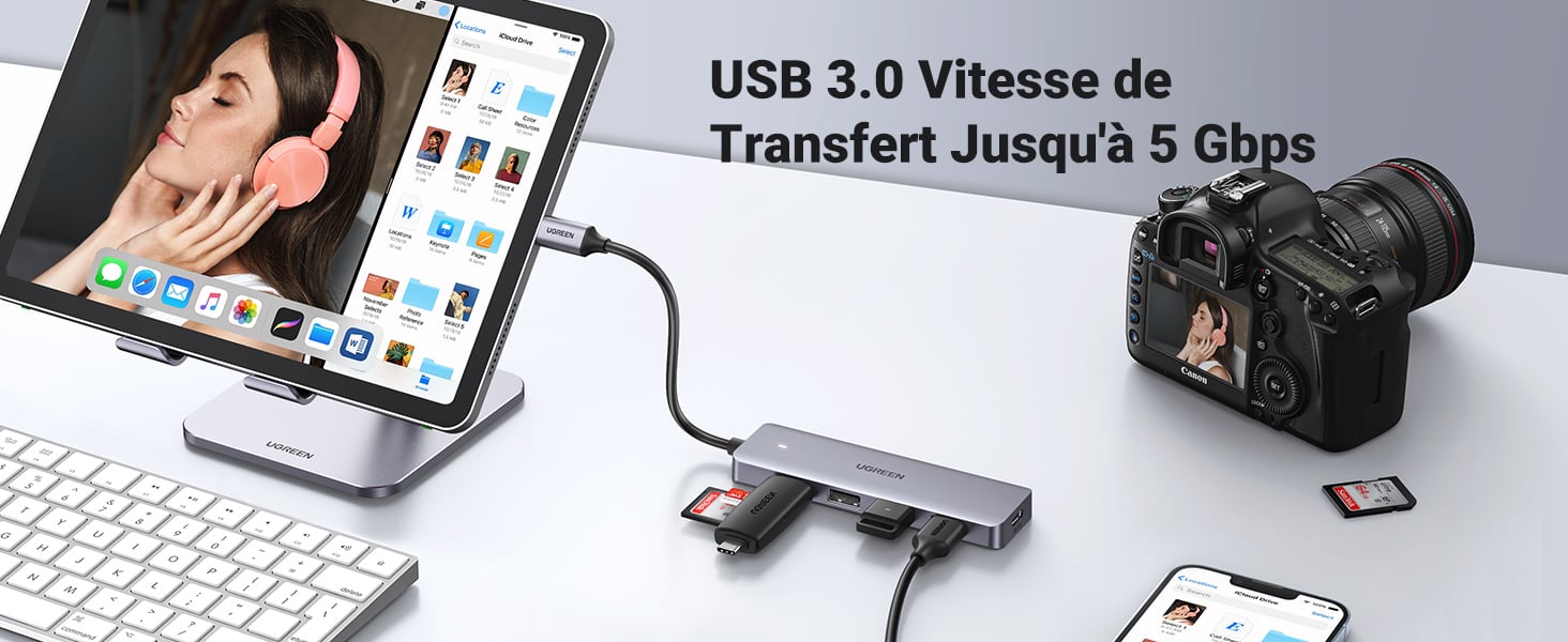Hub USB C vers 4 Ports