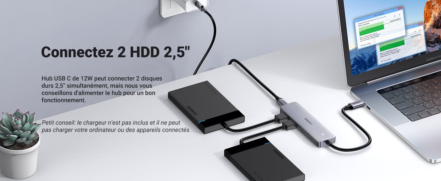 Connectez 2 HDD