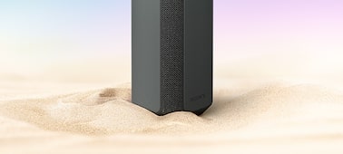 Image de l'enceinte sans fil portable SRS-XE300 s&eacute;rie&nbsp;X d&eacute;montrant sa r&eacute;sistance &agrave; la poussi&egrave;re