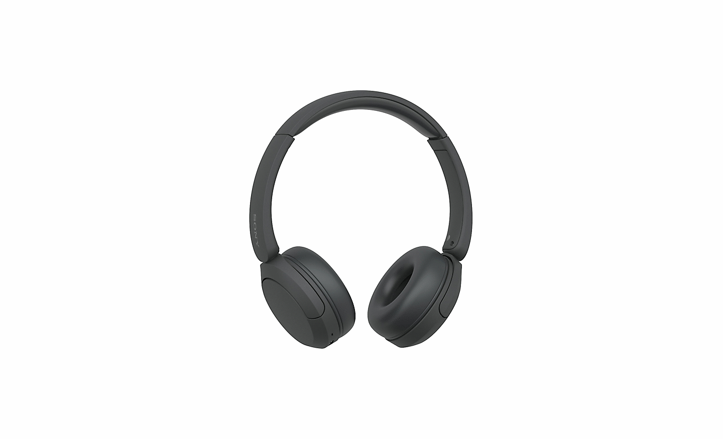 Image d'un casque Sony WH-CH520 noir sur un fond blanc