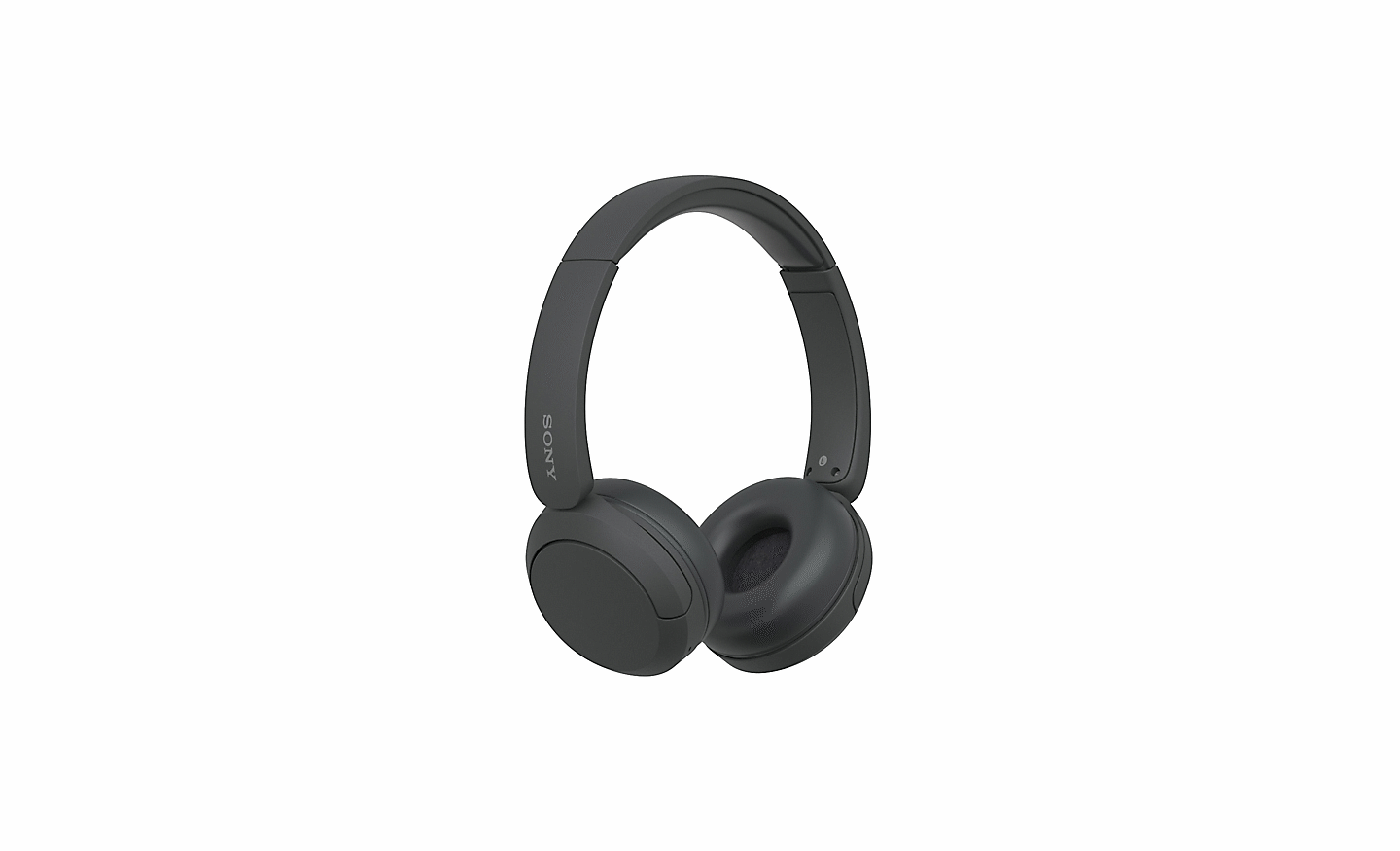 Image d'un casque Sony WH-CH520 noir sur un fond blanc