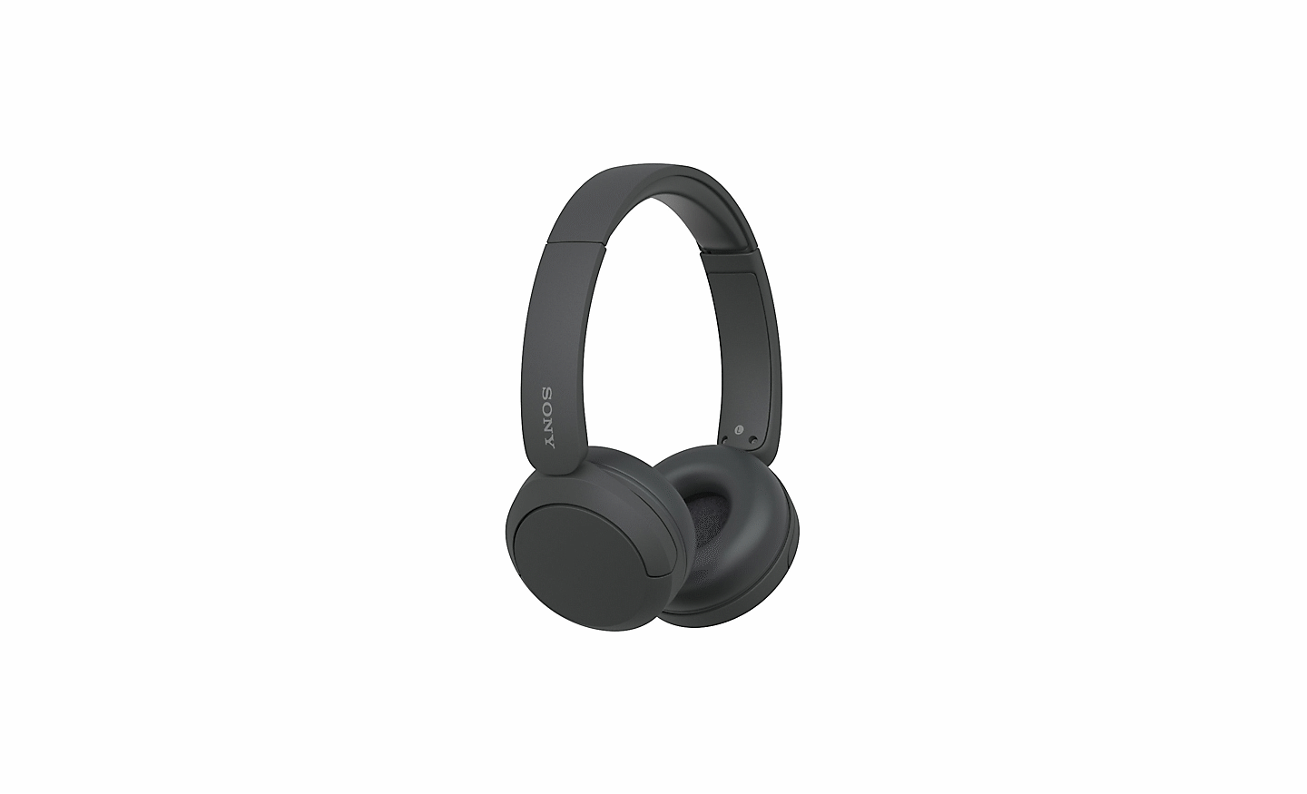 Image d'un casque Sony WH-CH520 noir sur un fond blanc