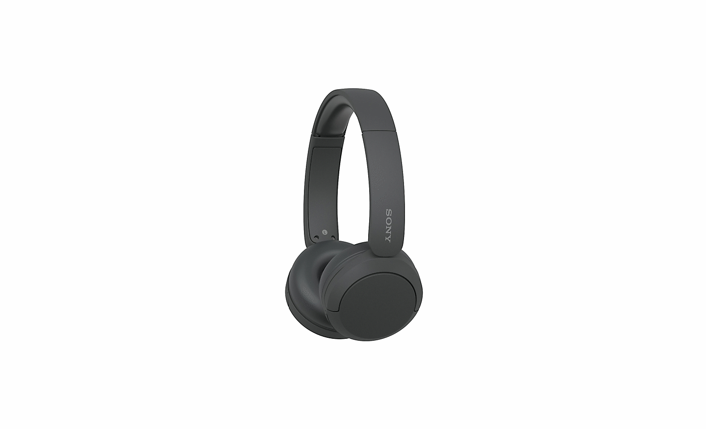 Image d'un casque Sony WH-CH520 noir sur un fond blanc