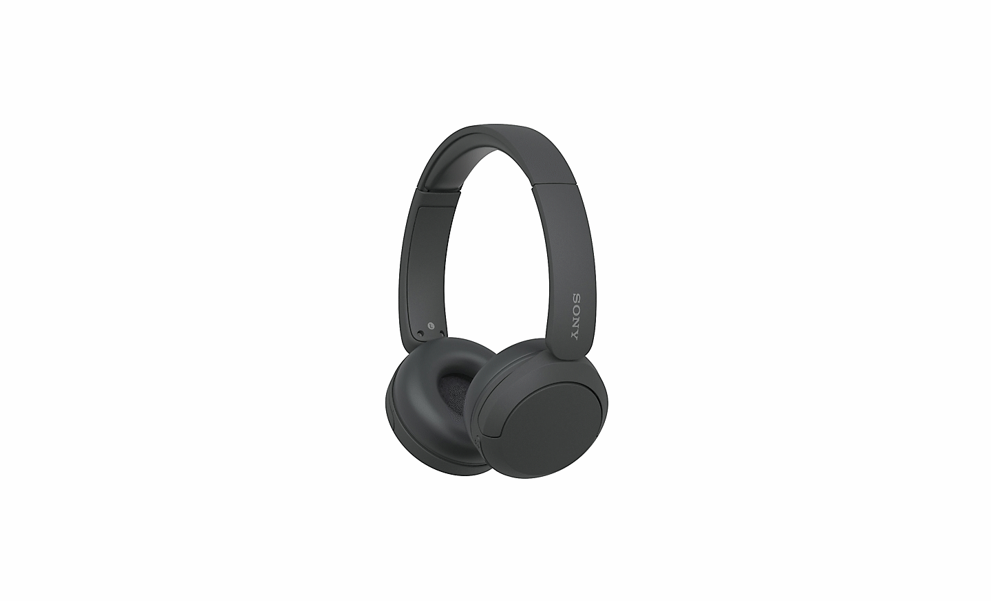 Image d'un casque Sony WH-CH520 noir sur un fond blanc