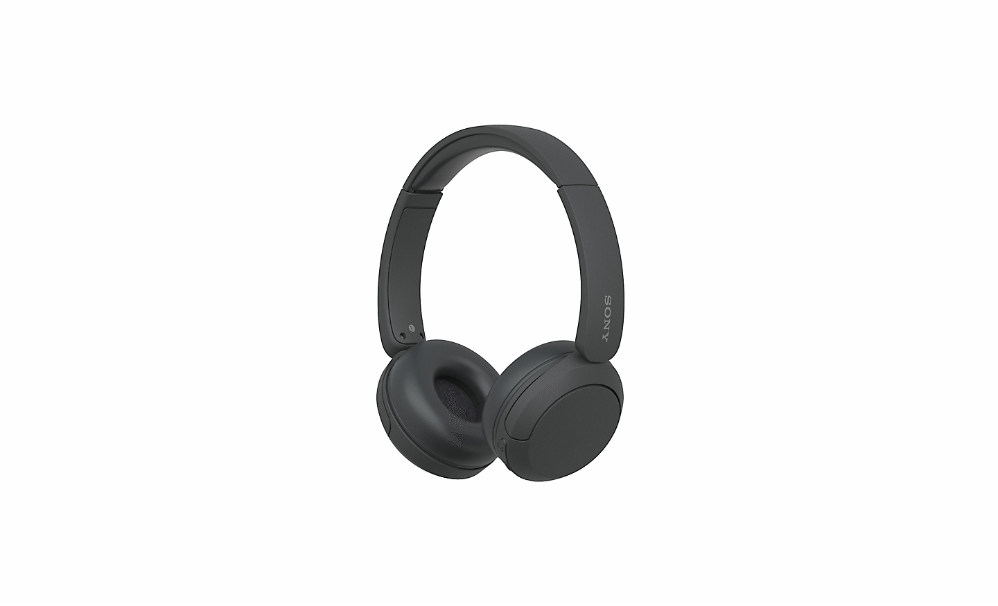 Image d'un casque Sony WH-CH520 noir sur un fond blanc