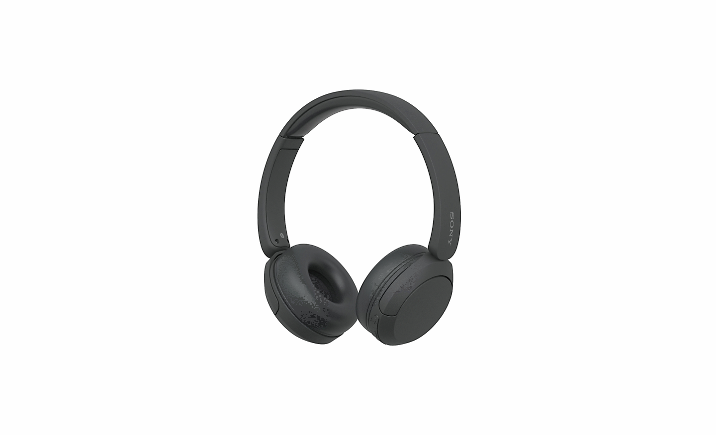 Image d'un casque Sony WH-CH520 noir sur un fond blanc