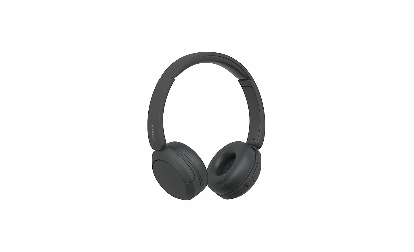 Image d'un casque Sony WH-CH520 noir sur un fond blanc