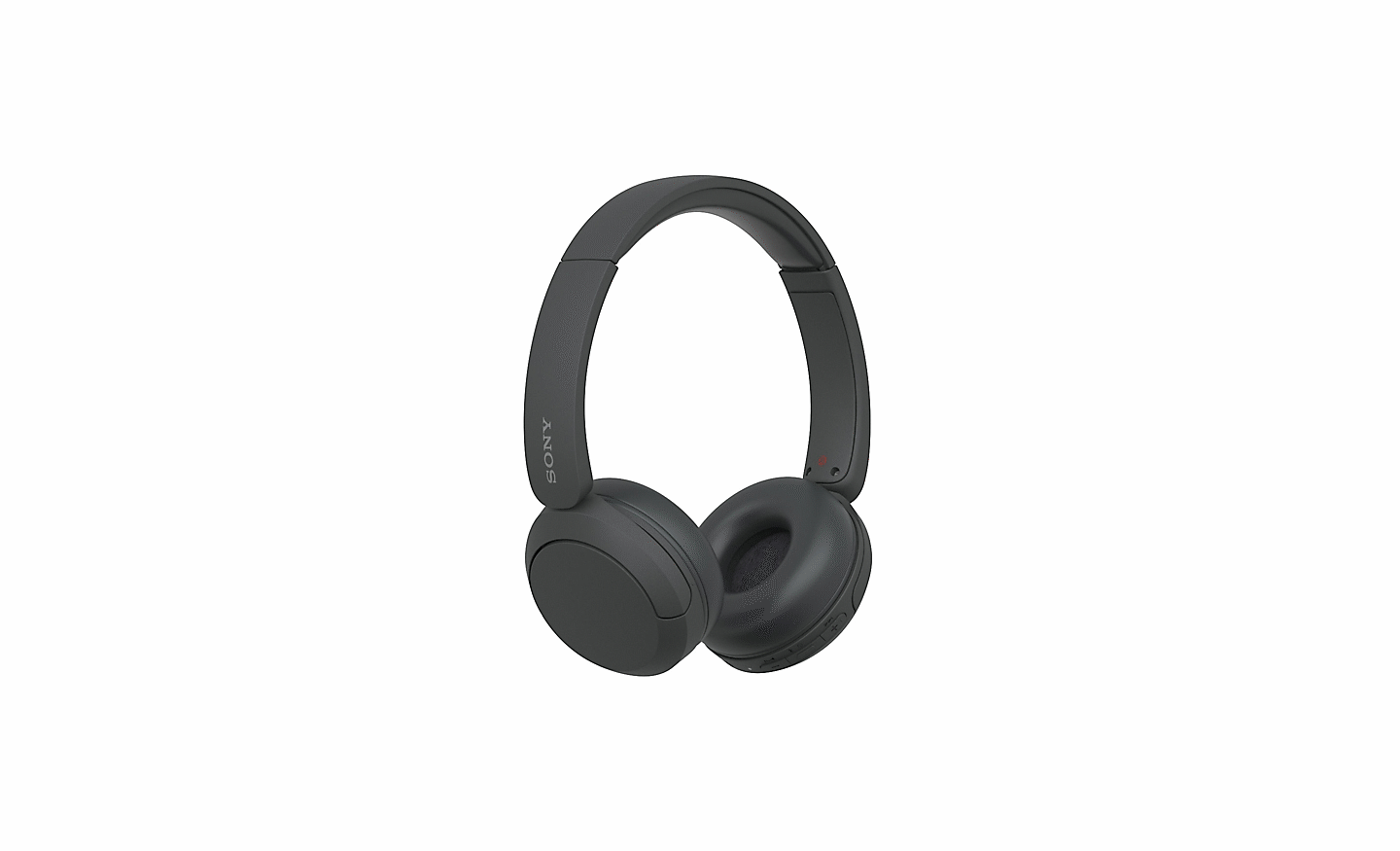Image d'un casque Sony WH-CH520 noir sur un fond blanc