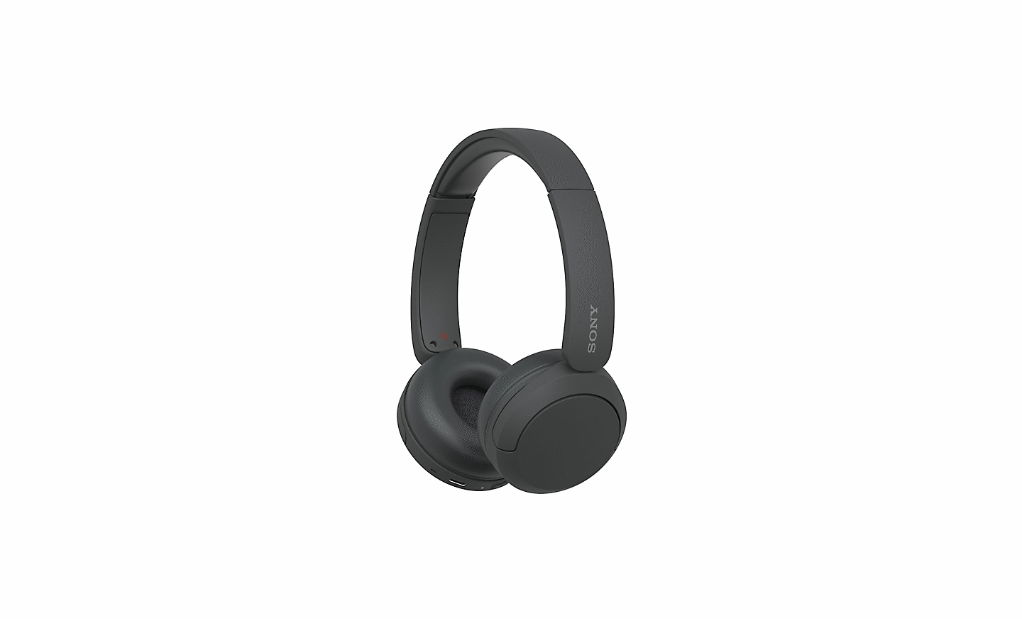 Image d'un casque Sony WH-CH520 noir sur un fond blanc