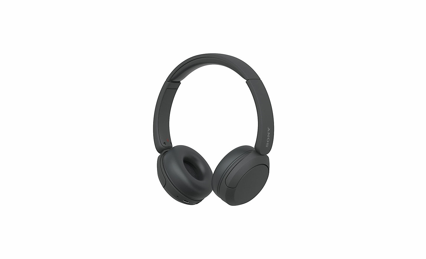 Image d'un casque Sony WH-CH520 noir sur un fond blanc