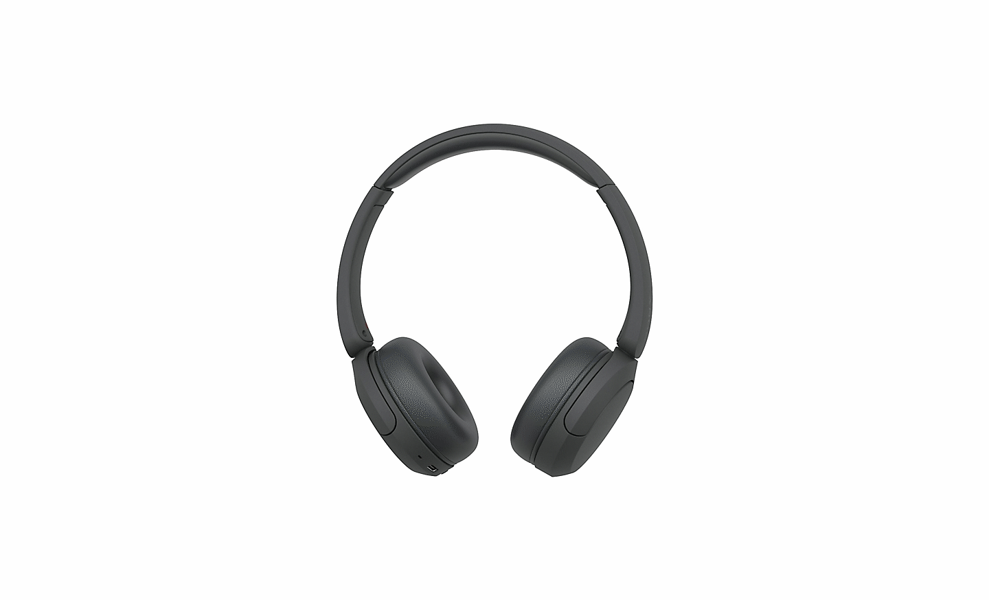 Image d'un casque Sony WH-CH520 noir sur un fond blanc
