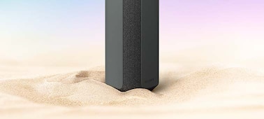 Image de l'enceinte portable sans fil SRS-XE200 Série X démontrant sa résistance à la poussière