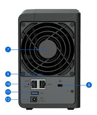 Pack Synology DS225+ NAS 2 Baies Avec 2 Disques 6To HAT3300 - Processeur Intel Celeron, 2Go RAM