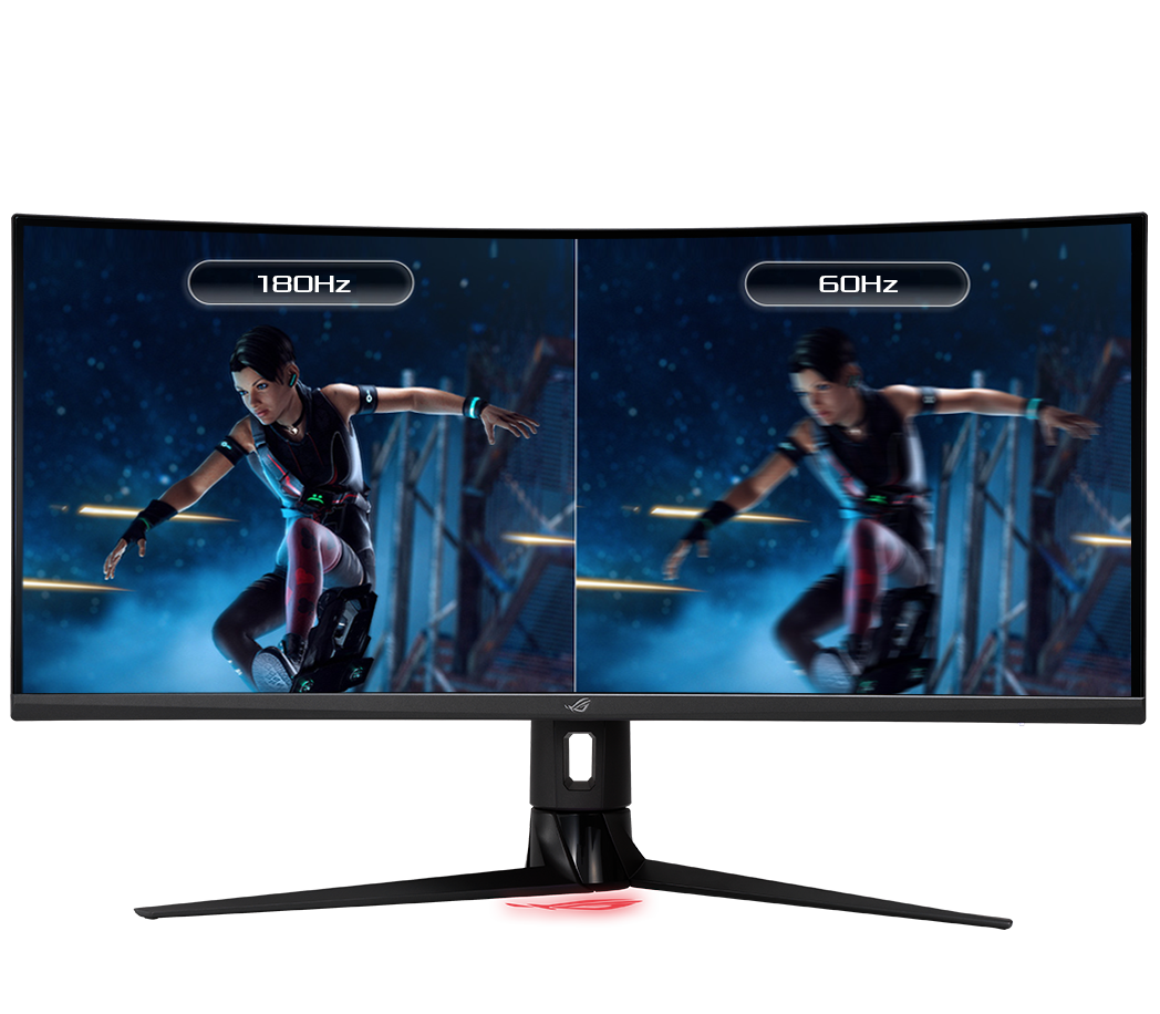 Comparaison entre l'utilisation de 180 Hz et 60 Hz sur le ROG Strix XG349C