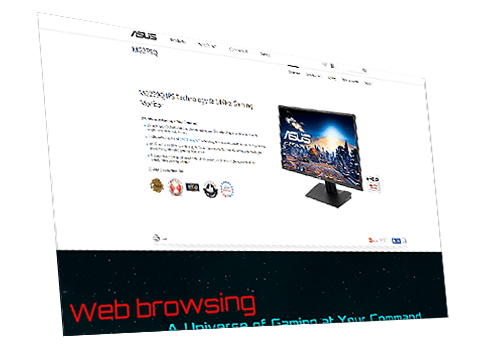 La page Web de ASUS ROG Strix XG349C