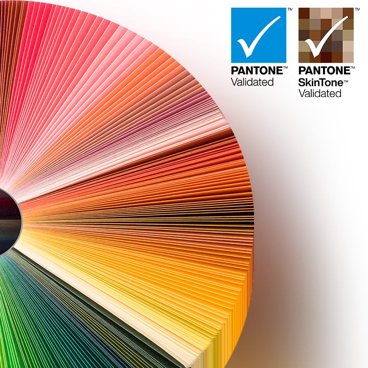 Bouquet de confettis multicolores et logo valid&eacute; Pantone