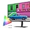 Un moniteur S80PB est plac&eacute;, montrant la palette de couleurs lat&eacute;ralement et affichant la prise en charge des couleurs DCI-P3 &agrave; 98 % et sRGB &agrave; 100 %.