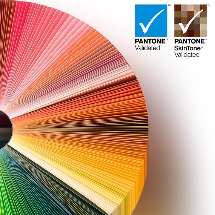 Bouquet de confettis multicolores et logo valid&eacute; Pantone