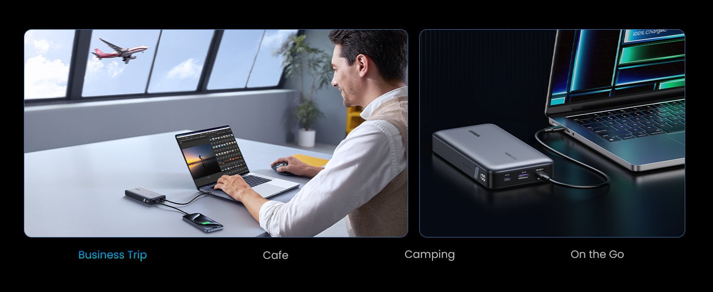 Ugreen 145W | 25000mAh Banque de Puissance pour Ordinateur Portable-3 Ports
